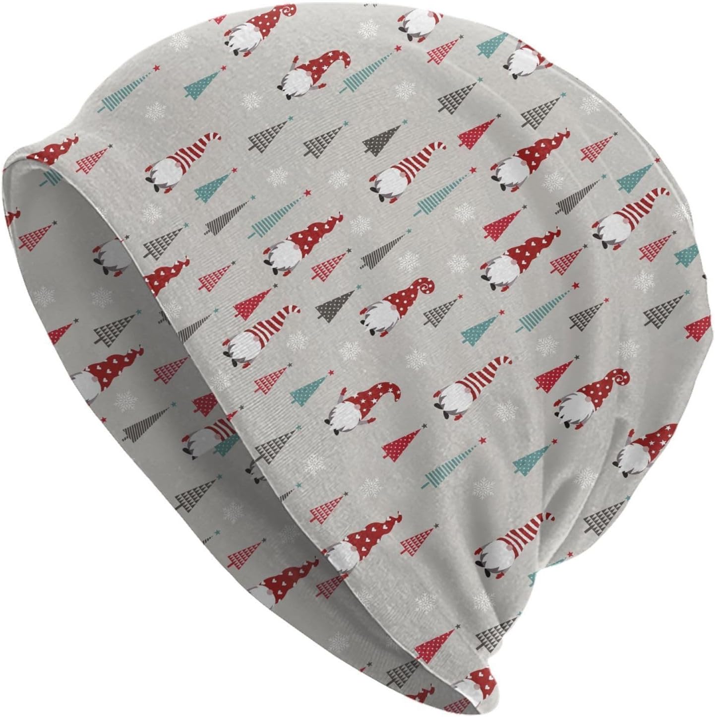 Christmas Beanie Chemo Hat Xmas Skull Cap Slouchy Knitted Hats Soft Headwear for Women Men Adults