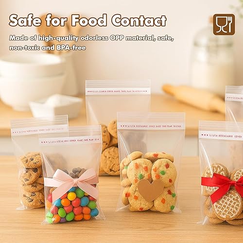 Miniatura 6 de DeELF Bolsas de celofán transparente de 9 x 12 pulgadas, 400 bolsas de sellado autoadhesivas a granel, bolsas de plástico para violonchelo para