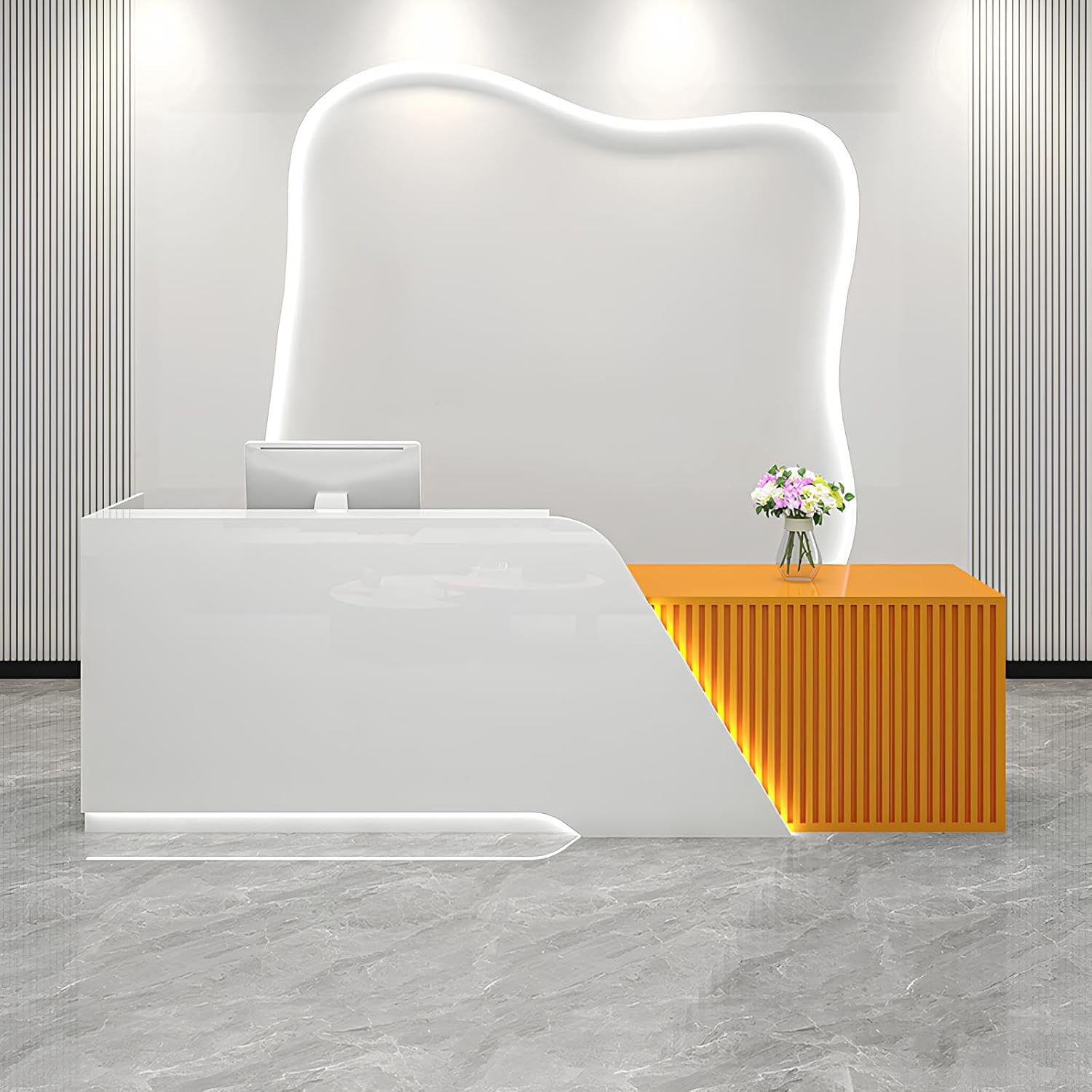 Reception Counter Desk, Front Desk Reception Counter with