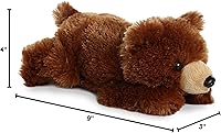 Vista 3 de Aurora® Adorable Mini Flopsie™ Oso Grizzly de peluche - Mini compañeros listos para aventuras juguetonas - para niños de todas las edades, niños