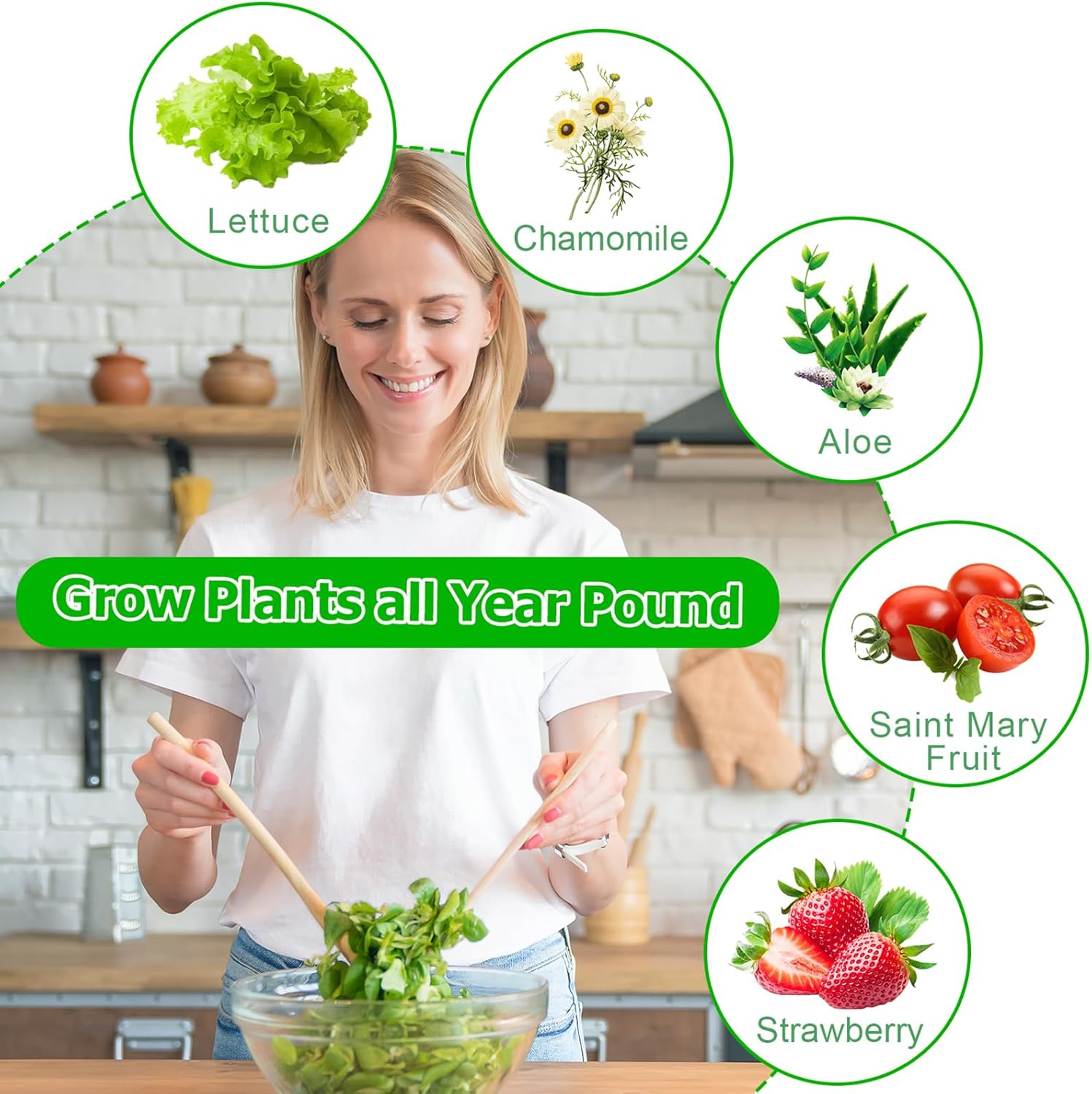 Hydroponics Tower Growing System 30-Plant Vertical Planter Germination Kit Indoor Smart Garden Vegetable Plant Kit with Pump and Movable Water Tank Gift for Gardening Lover (30Holes)