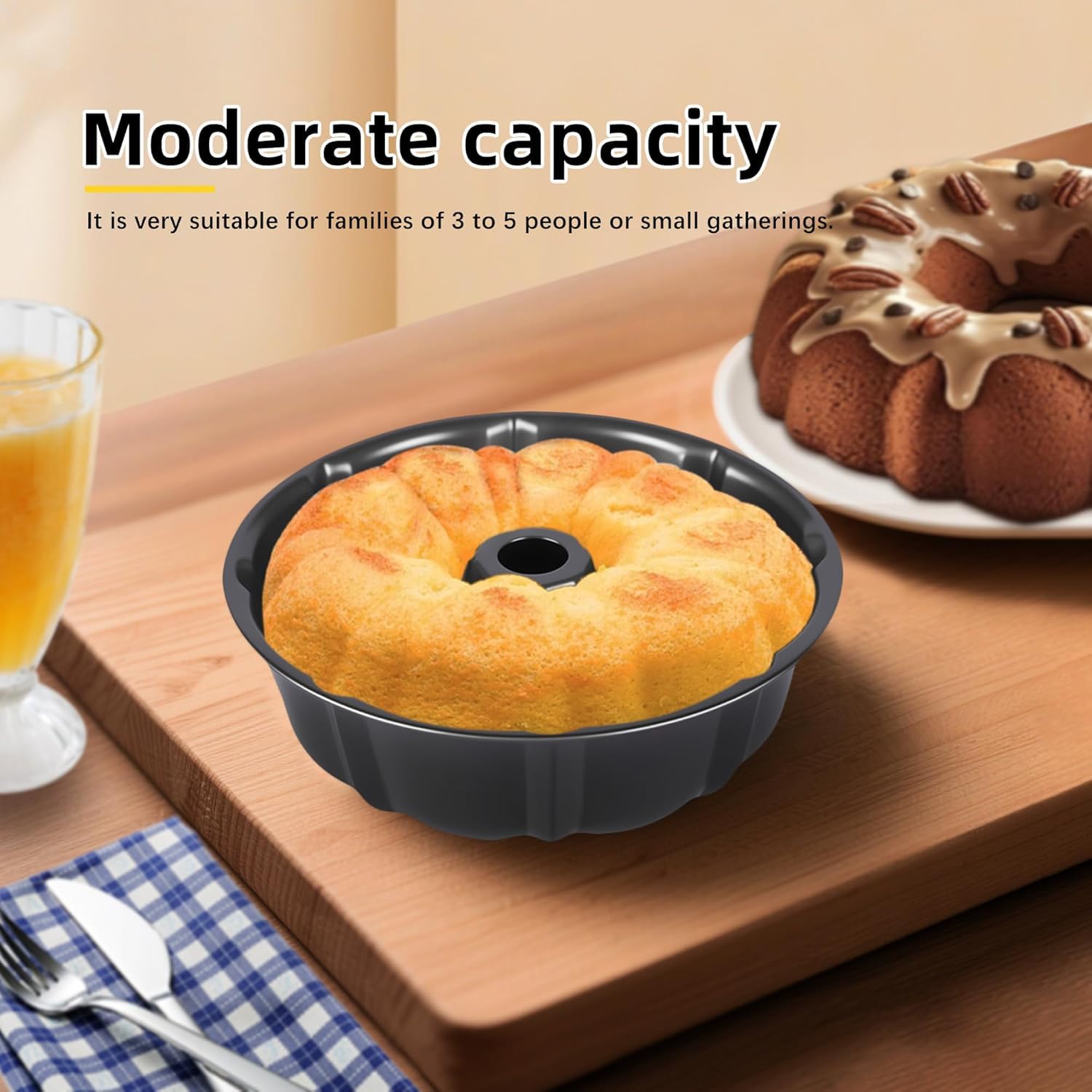 PureBake 8 Inch Bundt Cake Pan - Non-Stick & Durable -7 PureBake 8 Inch Bundt Cake Pan - Non-Stick & Durable -7