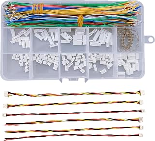 Micro JST 1.25mm Pitch Connector Kit and 15cm Pre-Crimped Soft Silicone Cables Wire Compatible with PicoBlade 1.25mm for Pixhawk