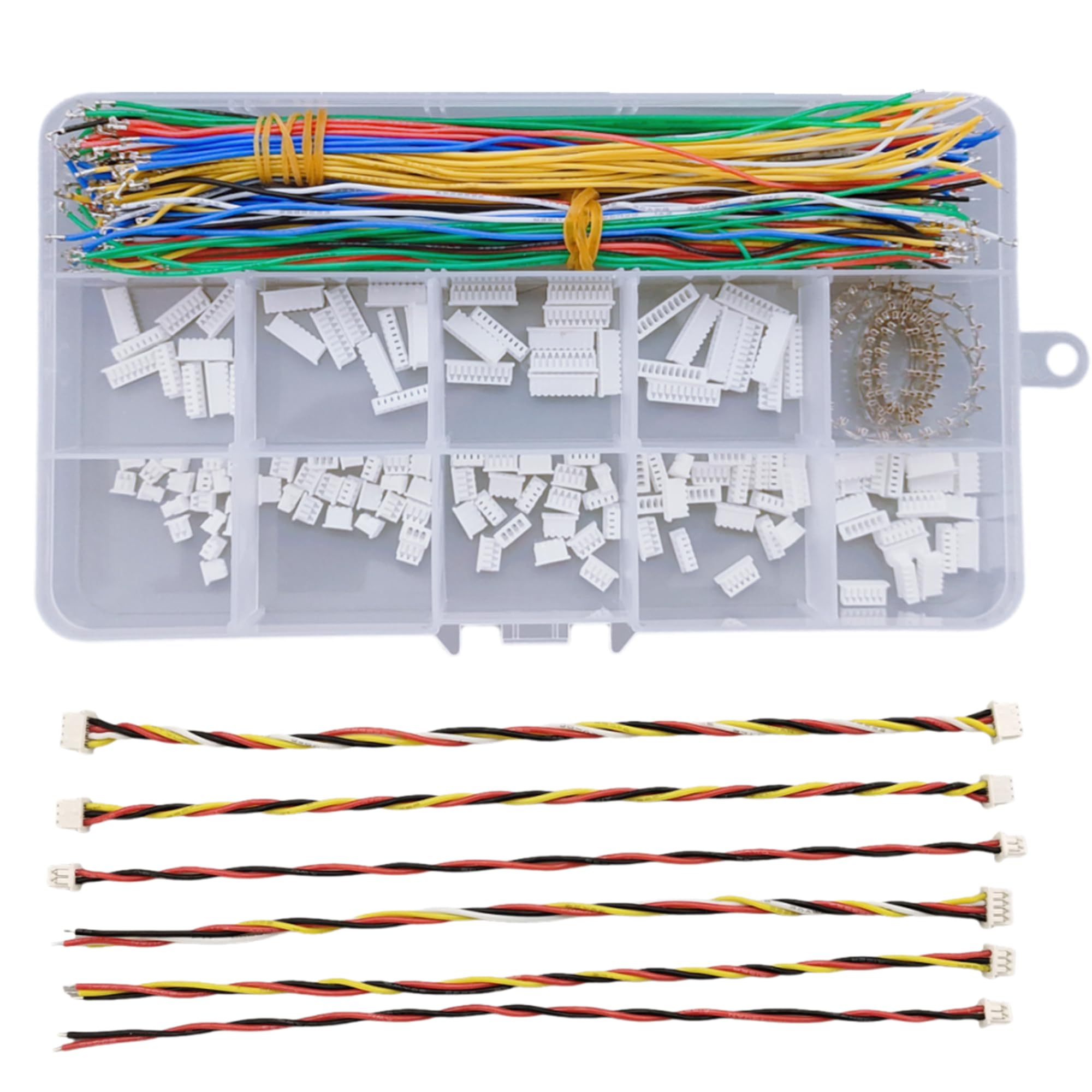 Micro JST 1.25mm Pitch Connector Kit and 15cm Pre-Crimped Soft Silicone Cables Wire Compatible with PicoBlade 1.25mm for Pixhawk
