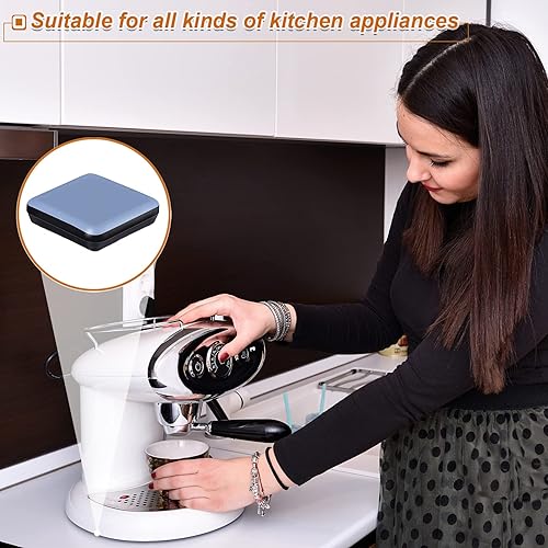Miniatura 2 de Aiwosoai Deslizadores de electrodomésticos de cocina, paquete de 16 deslizadores autoadhesivos para la mayoría de cafeteras de encimera, ayuda de