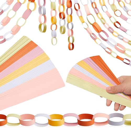 Lincia 600 Sheet Paper Chain Garland Strips 1x8 Inch with