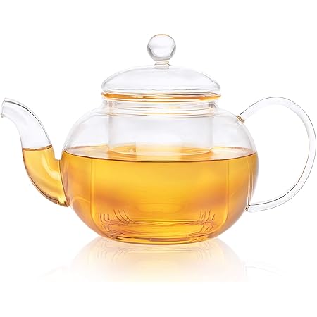 Buy Dancing Leaf Clasico Glass Tea Pot with Removable Glass Infuser ...