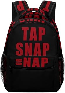 Tap Snap Or Nap Brazilian Jiu Jitsu Backpack Lightweight Laptop Backpack Travel Bag Casual Daypacks for Womens Mens