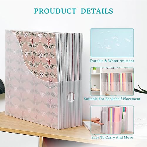 Miniatura 6 de Caydo 6 piezas verticales de almacenamiento de papel plegable para álbum de recortes con 12 pestañas adhesivas de índice para almacenamiento de