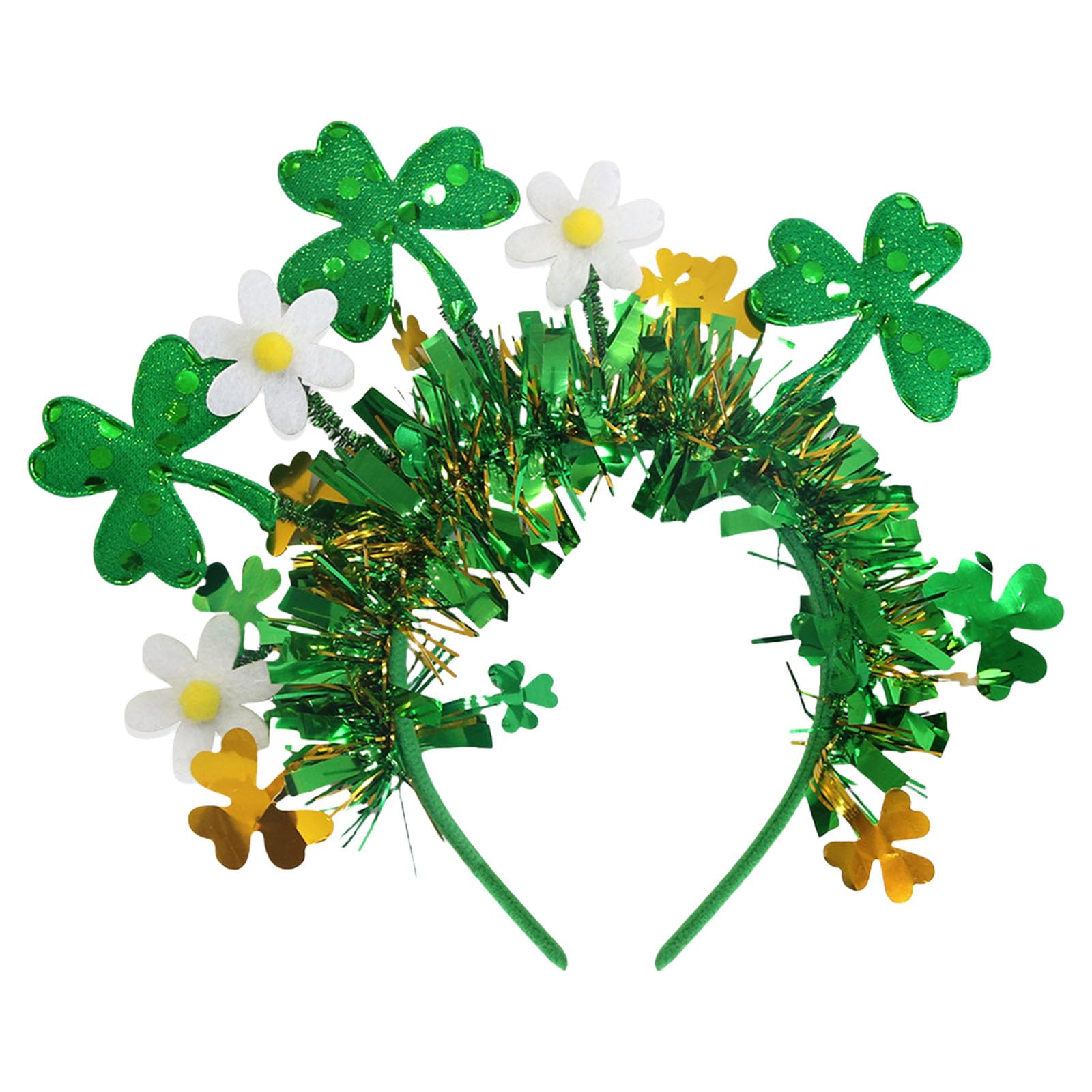 Jazuaiao Irish Festival Headband with Green Party Stripes Fun Hair Accessory for Patrick ' s Day Irish-themed Event Headbands
