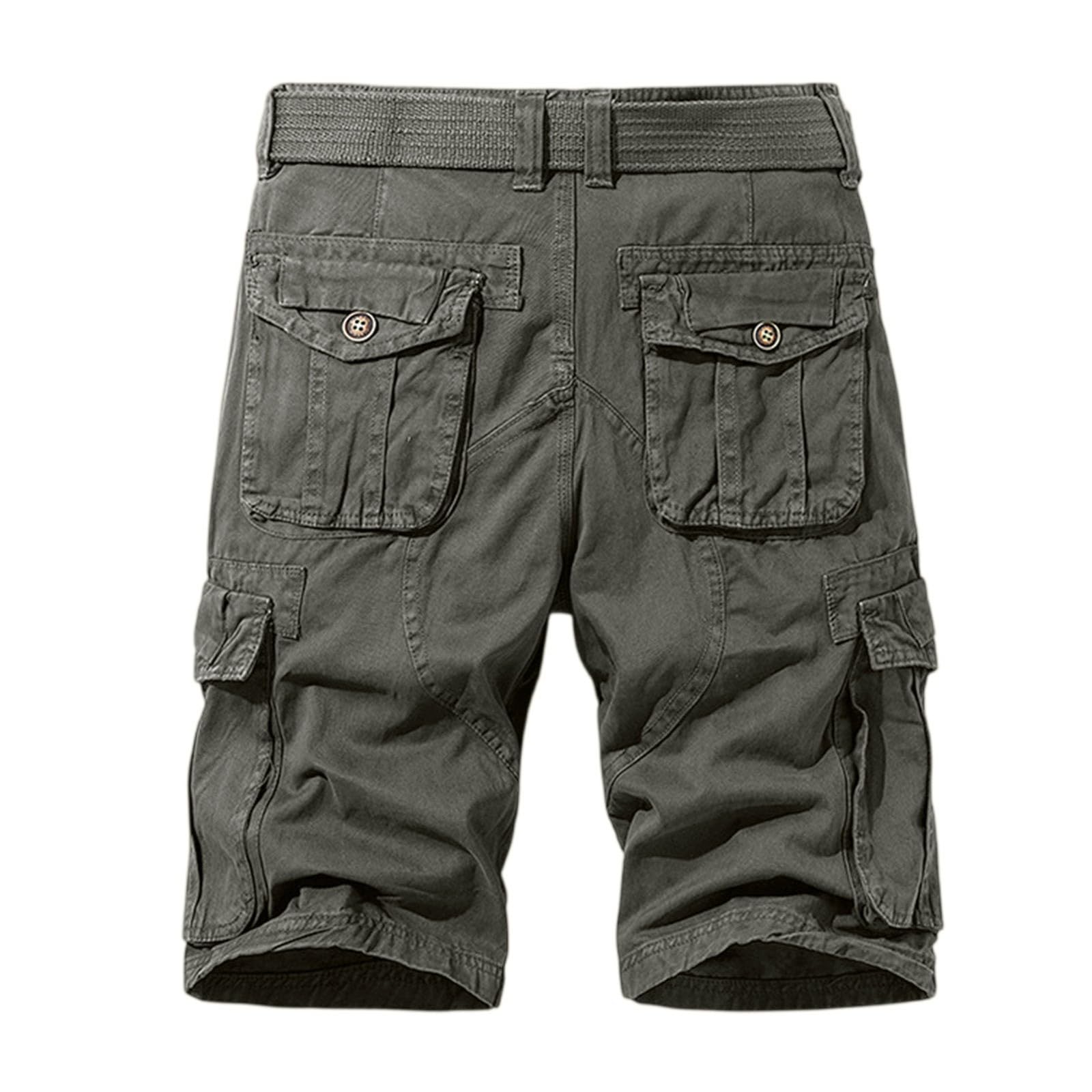 Bermuda Long Homme,Baggy Multi-Poches Souple Tendances Sécurité Jogging Fitness Militaire Salopette Short De Travail Homme,Grande Taille Legere Respirantes Cargo Chantier Vêtements