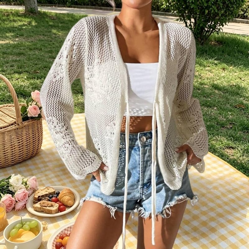 Chaqueta punto mujer para cubrir el bikini de forma elegante en la playa 3