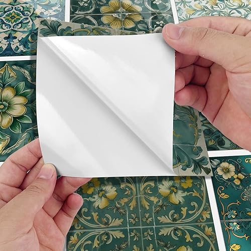 Miniatura 6 de Alwayspon Adhesivo para azulejos de pared moriscos para despegar y pegar, calcomanías de vinilo autoadhesivas para azulejos de cocina y baño, 5.9 x