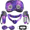 Silicone Case Set Compatible with Oculus/Meta Quest 3S, Vr Accessories for Meta Quest 3S, Protective Case Set Includes Control Cover, Face Cover, Vr Shell Cover (Purple