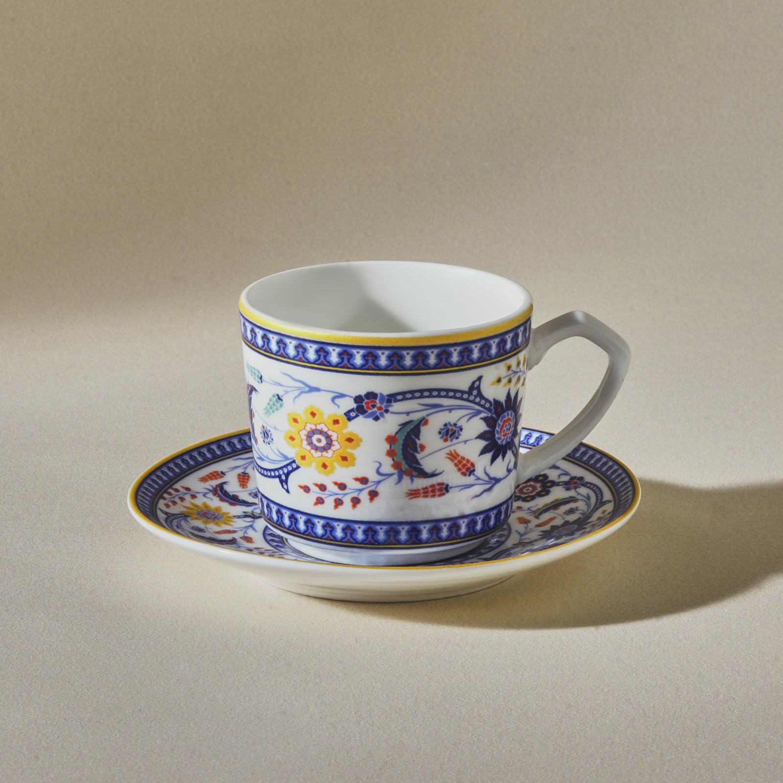 Karaca Linden 2 Personen Kaffeetassen Set 80 ml, Kaffe Becher, Coffee Tassen