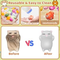 Vista 4 de 110 juguetes esponjosos Mochi, mini Kawaii Squishies a granel, juguetes sensoriales para ansiedad, bolsa de golosinas, recuerdos de fiesta