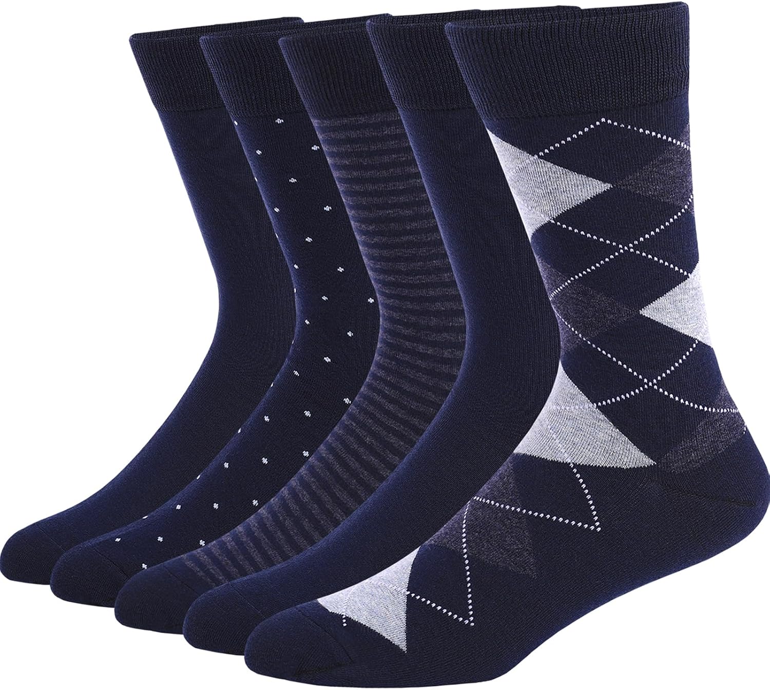 DRASEX Men's Dress Socks Funky Colorful Pattern Cotton Novelty Casual Crew Socks