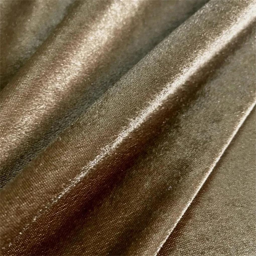 Aksamitna tkanina pluszowa, Tkanina do szycia zgnieciona aksamitna wielokolorowa 1M-5M(5M#Khaki)