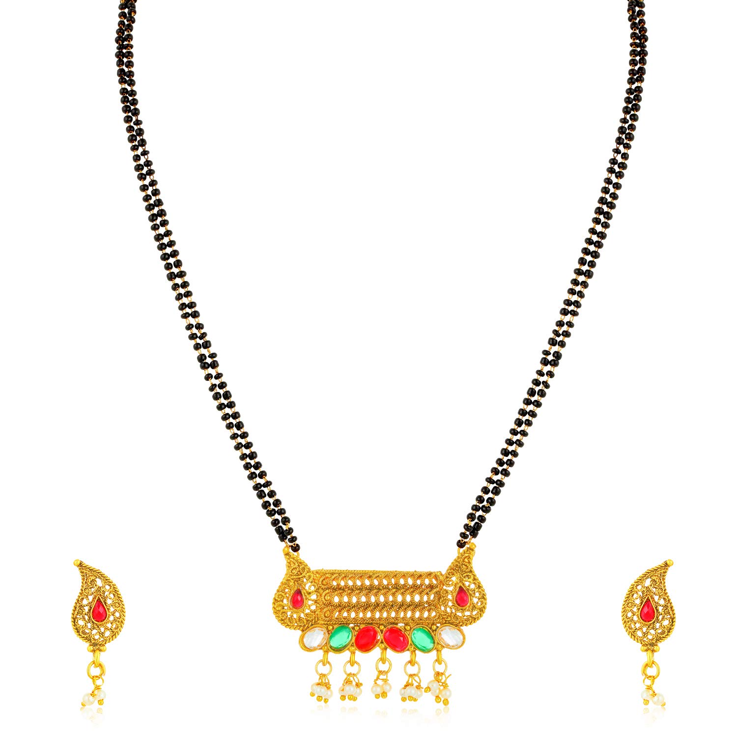 Excellent Gold Plated Colourful Stone Mangalsutra for Women (MS79374SK)-image-4