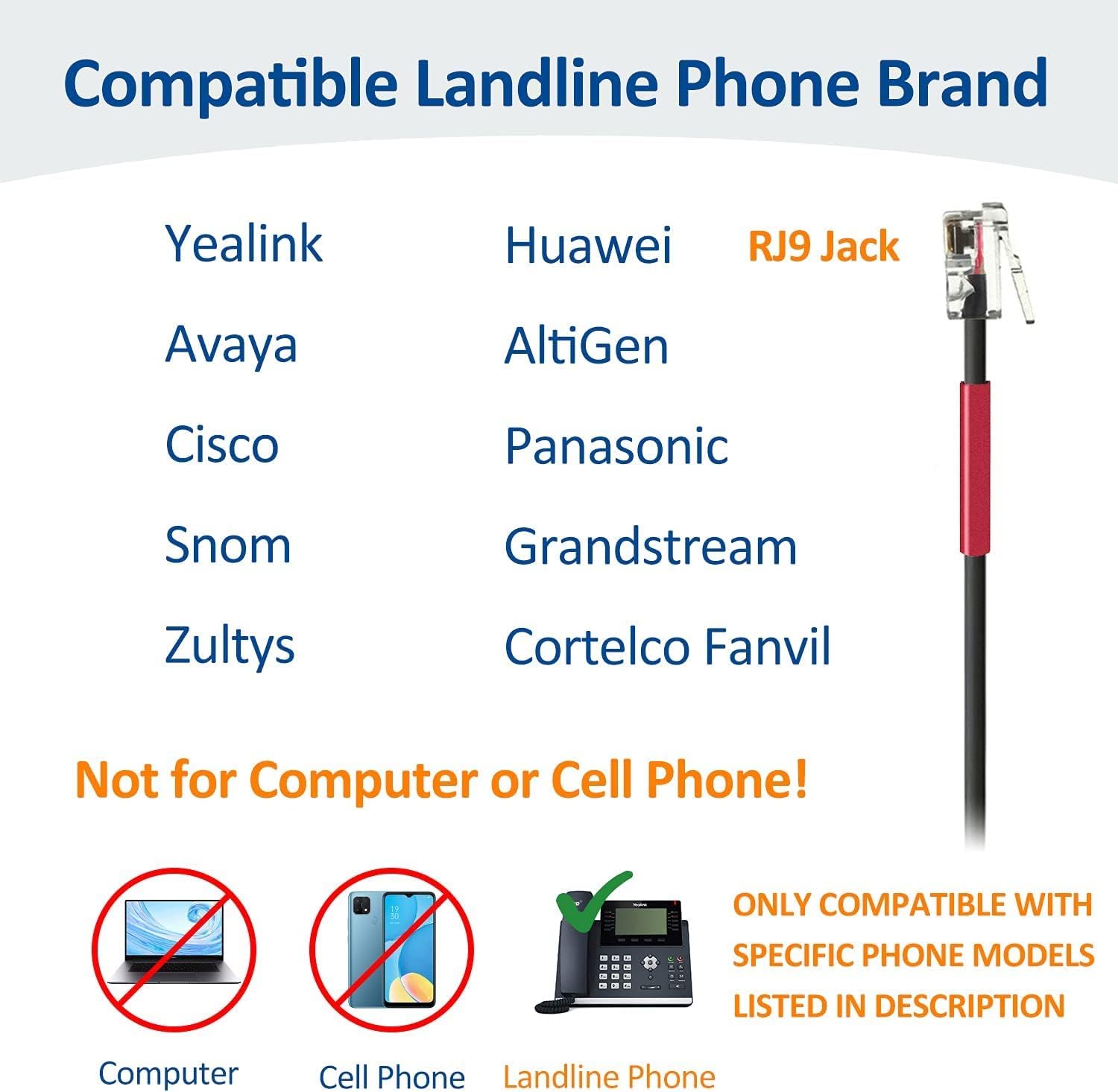 Wantek Phone Headset with Quick Disconnect Cord, RJ9 Office Telephone Headsets with Mic Noise Cancelling Compatible with Office Phone T21P T42S T46S T48S T27G T53W T54W