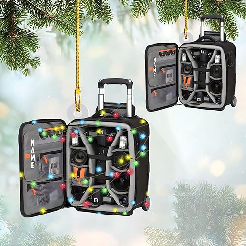 Miniatura 10 de Adorno de cámara personalizado para cámara, adorno de Navidad, regalo de fotografía, adorno de fotógrafo, regalos para amantes de la cámara,