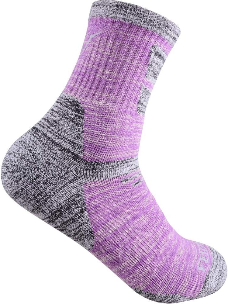 FEIDEER Hiking Walking Socks For Women, Multi-pack Outdoor Recreation Cotton Moisture Wicking Crew Socks - Image 4