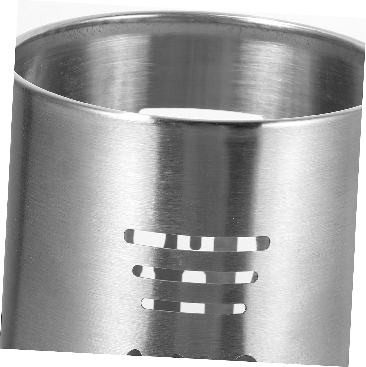 Stainless Steel Utensil Holder Modern Cutlery Organizer Hollow Design for Kitchen Base for Easy Drying Reduces Clutter and Simple Structure for Silverware Storage