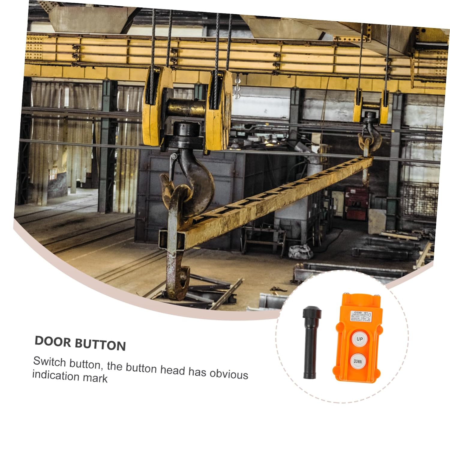 Practical Crane Button Controller Up-Down Switch for Portable Cranes Easy to Install Lifter Accessory with Indication Mark High Strength Design