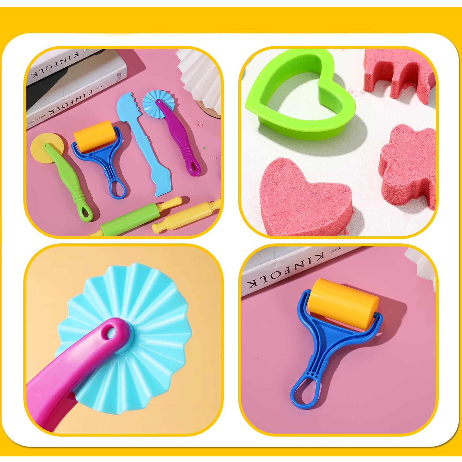 18 Pcs Dough Tools Playdough Tools and Cutters Dough Tools Kit Play Dough Accessories Molds Play Dough Tools Clay Modelling Tools Play Dough Tools Playdough Sets for Children Ages 3 and up - Image 3