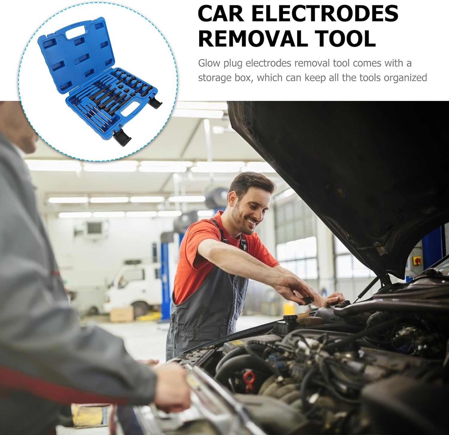 Automobile Glow Plug Puller Damaged Glow Plug Extractor Tool Kit for Car Repair with Thread Repair Function for Workshop Use