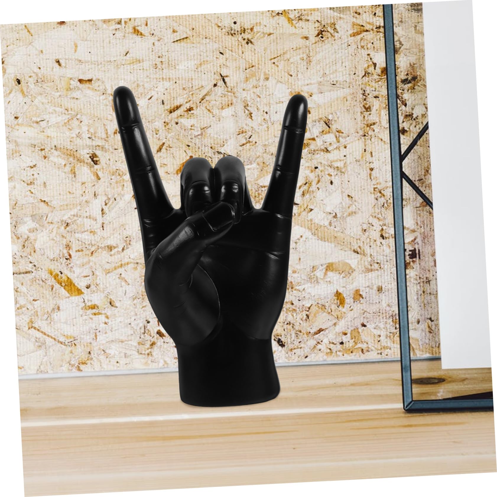 ZXQUEGF 4 Pezzi Modello di Musica Rock Resina Artigianato per la casa del Dito Statua Scultura in Stile Nordico Gesto Mano Astratta Decorazione della Camera da Letto