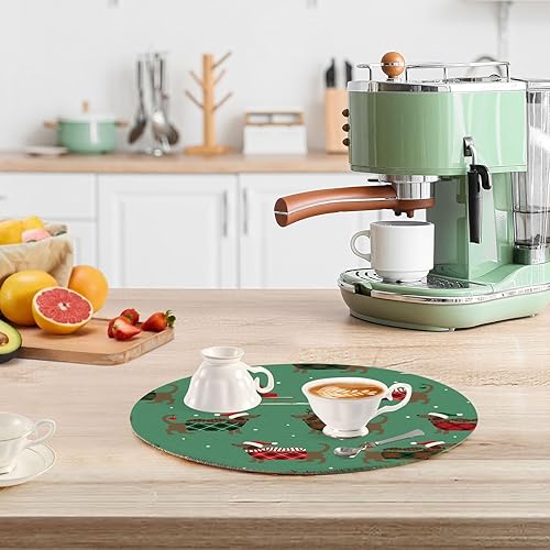 Miniatura 6 de 3 Pcs Extra Large Trivet Mat Red Green Plaid Buffalo for Hot Dishes 15in Cotton Thread Weave Heat Resistant Mats for Cooking Pot Kitchen Aid