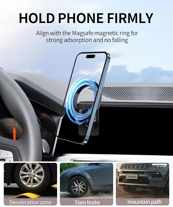 MaserWeller Car Phone Holder for BMW 2 Series 2022-2024 / BMW 3 Series 2019-2022 / BMW 4 Series 2021-2023 Accessories 10.25-Inch Screen Fixed Clip, 360° Rotation Phone Mount Compatible with MagSafe by MaserWeller - Image 7