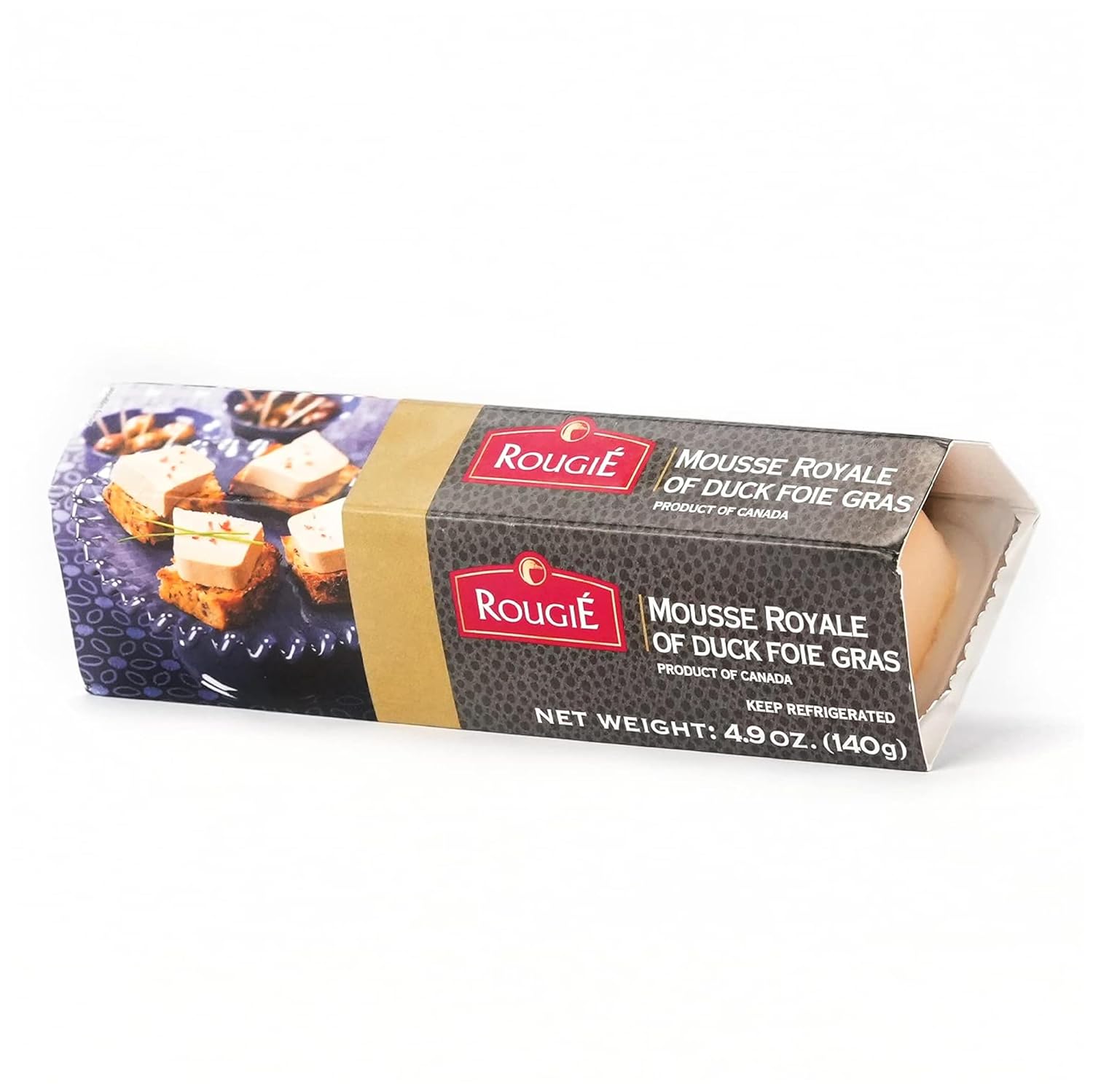 Bester Caviar Mousse Royale of Duck Foie Gras, Rougie – Duck Whole Foie Gras Mousse Made in Canada, Ready-to-Eat Gourmet Spread for Crackers, Toast Points, Preparations and Appetizers – 4.9 oz / 140 g