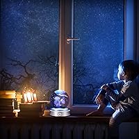 Vista 6 de Bola de cristal 3D de medusa con luz LED, base única, lámpara de figuritas grabadas con láser, luz nocturna para regalos de niños, amantes