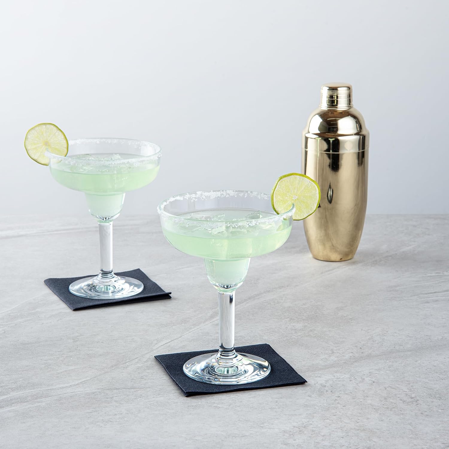 Bev Tek 15 Ounce Margarita Glasses, 6 Heavy-Duty Cocktail Glasses - Dishwashable, Shatterproof, Clear Polycarbonate Beverage Glasses, For All Kinds Of Beverages - Restaurantware - Image 3