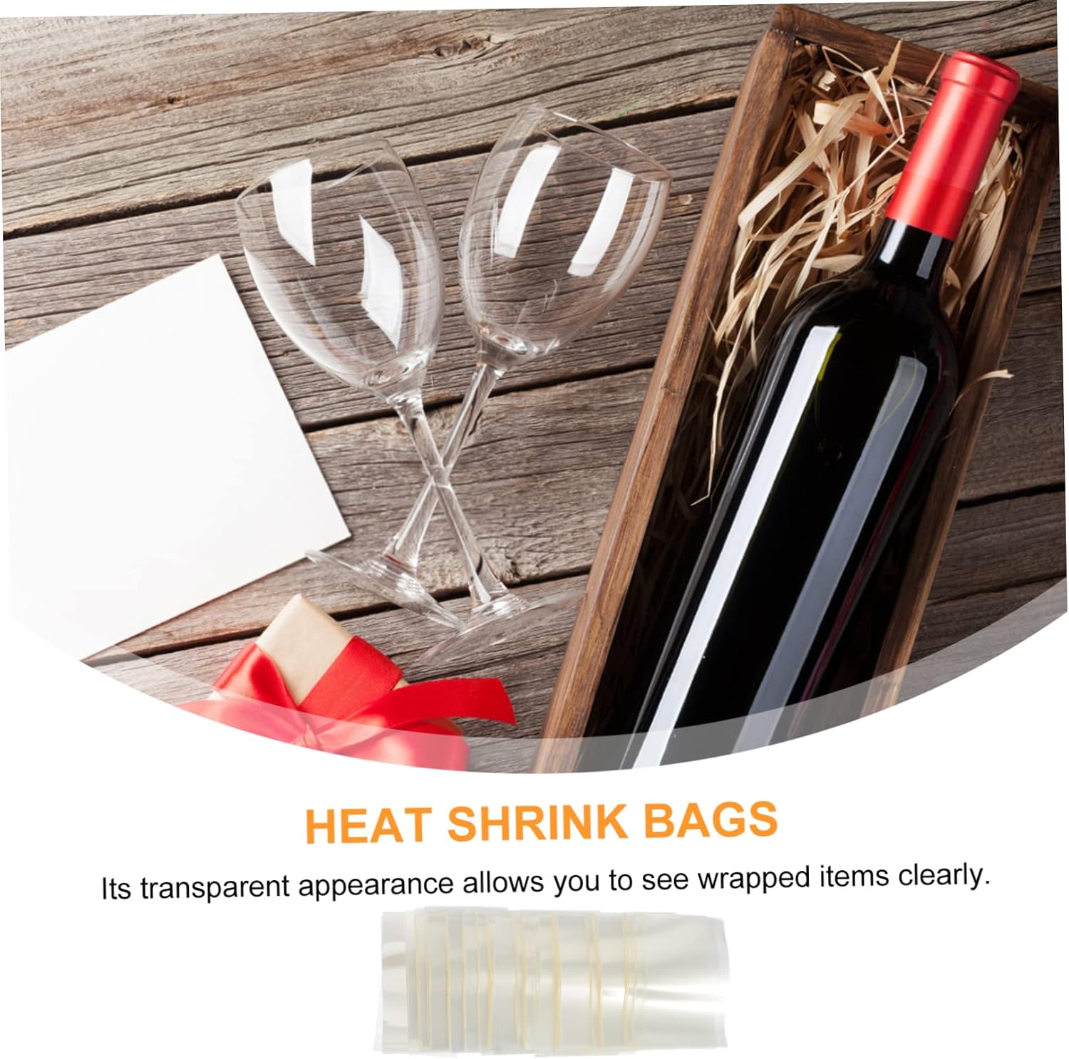 400pcs Heat Shrink Wrap Film for Bottles Bottle Sealer Film Food-Safe Heat Seal Bags for Wine and Glass Jars Dustproof Packaging Suitable for DIY Crafts