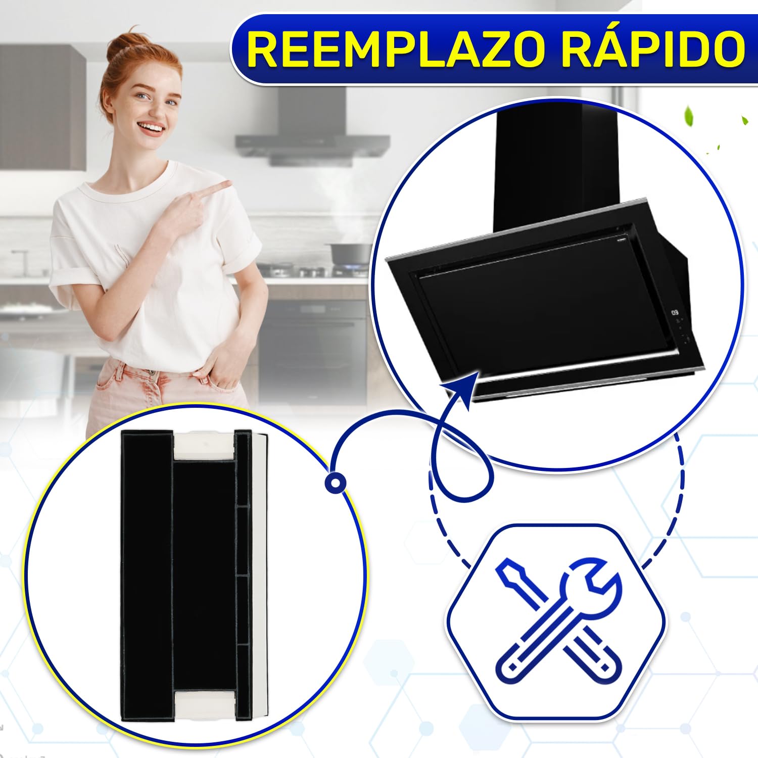 2x Filtro Carbon Activo Campana Extractora 380x195x27mm para Bosch 00434229