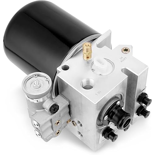 801266 Air Dryer with Drain Valve 12 Volt Compatible with Haldex, Freightliner, Kenworth Volvo Trucks Bus RV 5010696X, 5015534