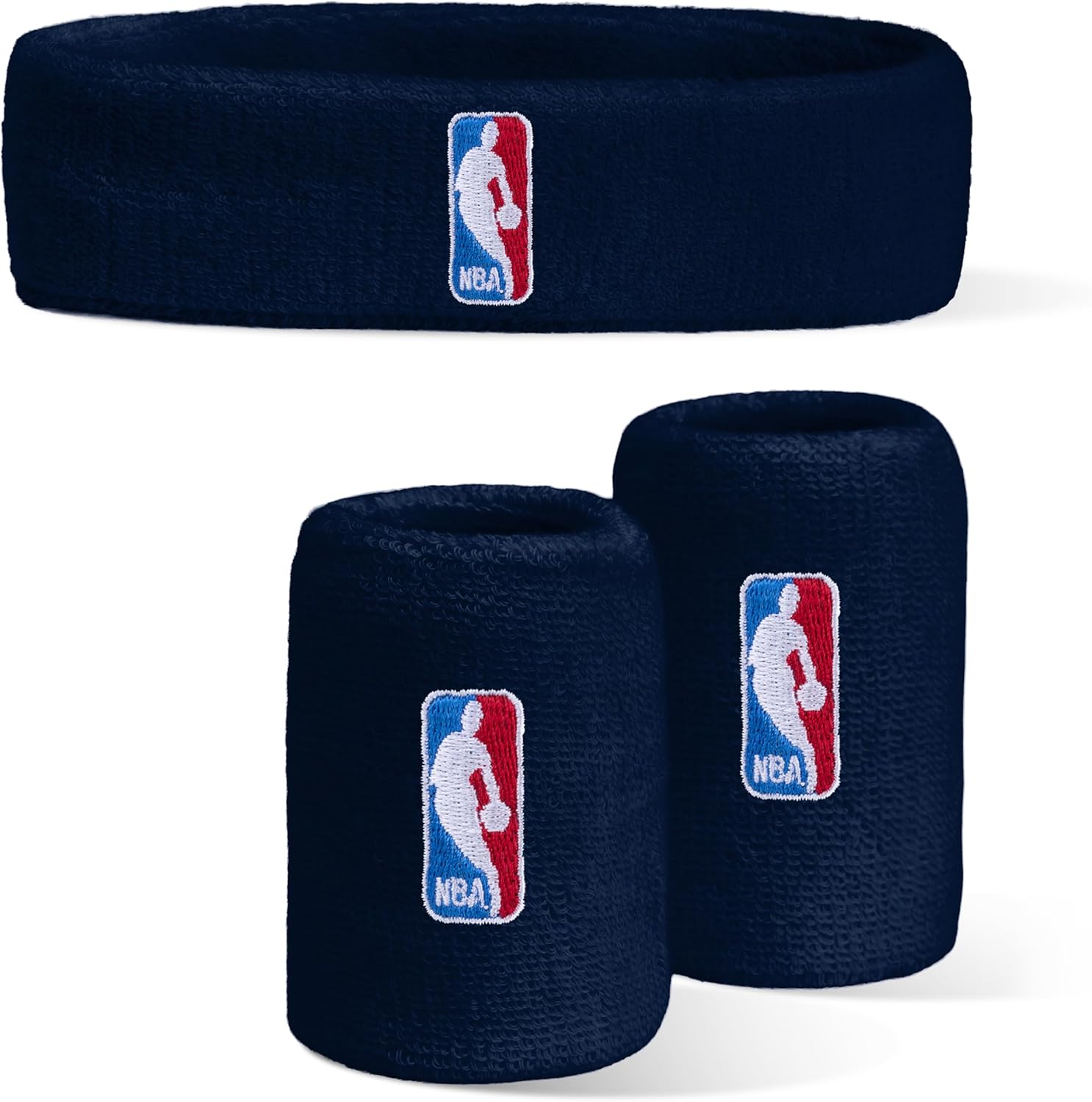 For Bare Feet NBA Classic LOGOMAN Headband & Wristband 3 Pack OSFM