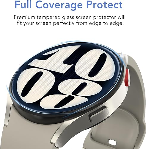Miniatura 5 de SPGUARD Paquete de 2 protectores de pantalla para Galaxy Watch 6 de 1.575 pulgadas, kit de instalación de alineación automática, accesorios de