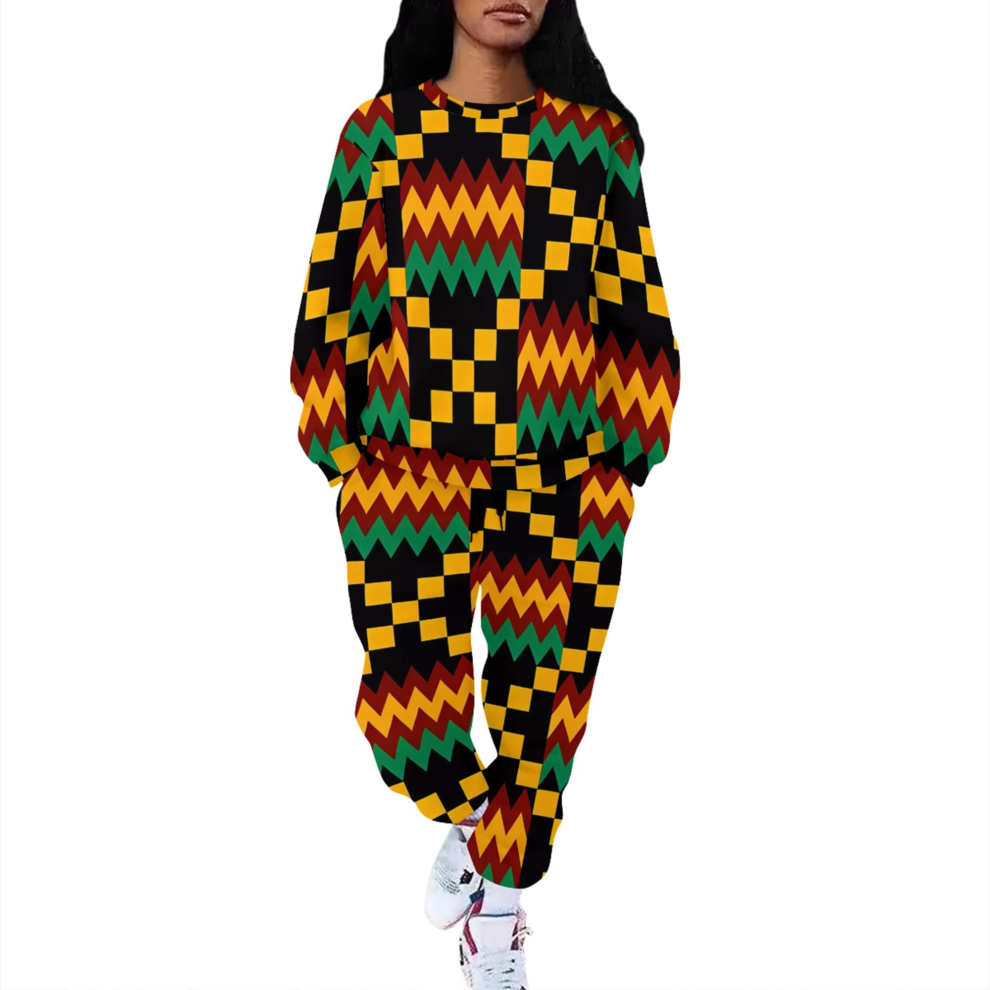 Lounge Sets for Women Jogger Sets for Women 2 Piece Workout Sets for Women Crewneck Sweatshirt Tracksuits for