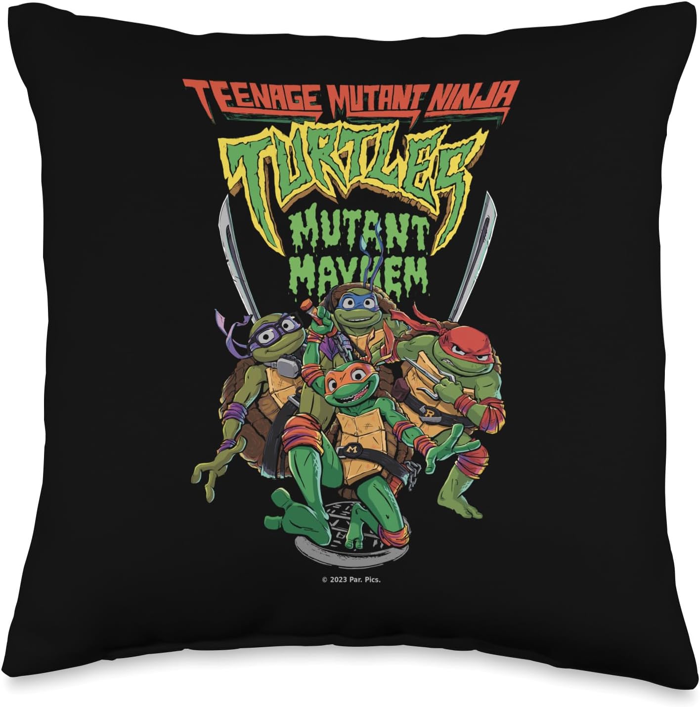 Teenage Mutant Ninja Turtles: Mutant Mayhem Group Throw Pillow