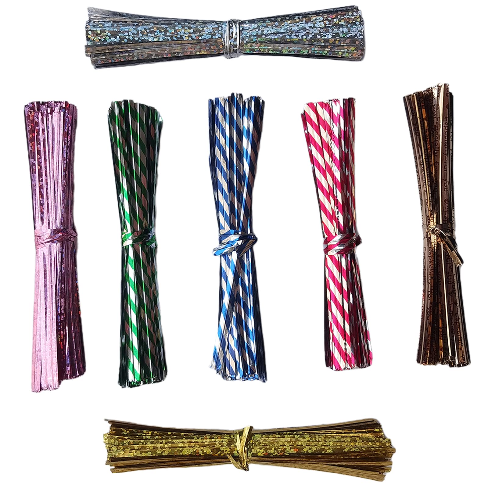 Xeahung 700 Fascette Metalliche Colorate – Lunghezza 10,2 Cm, 7 Colori Misti, Per Chiusura Sacchetti, Imballaggi, Casa E Ufficio