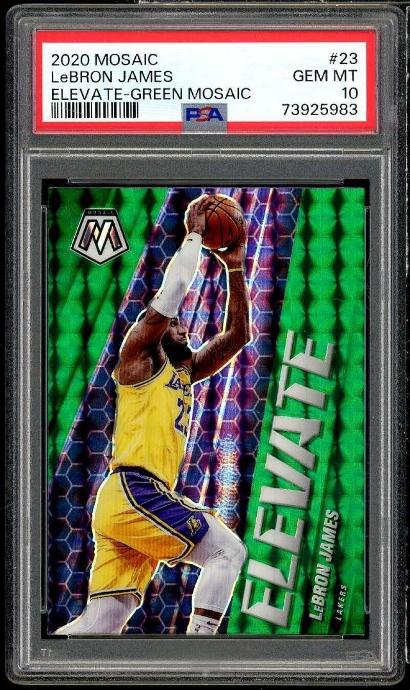 LeBron James Card 2020-21 Mosaic Elevate Mosaic #23 PSA 10 - Unsigned Basketball Cards