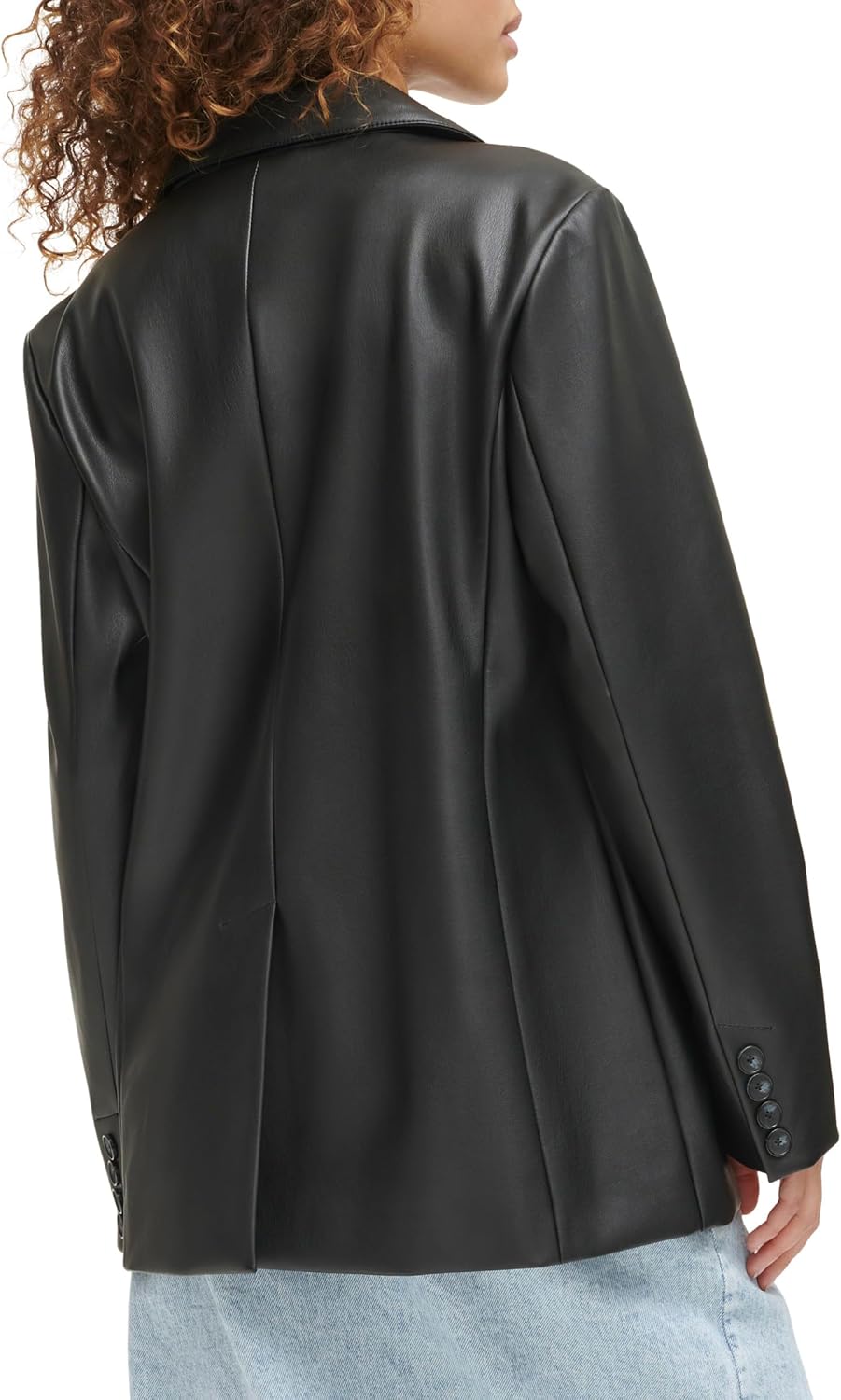 Levi's Womens Faux Leather Single Breasted Blazer - Image 3
