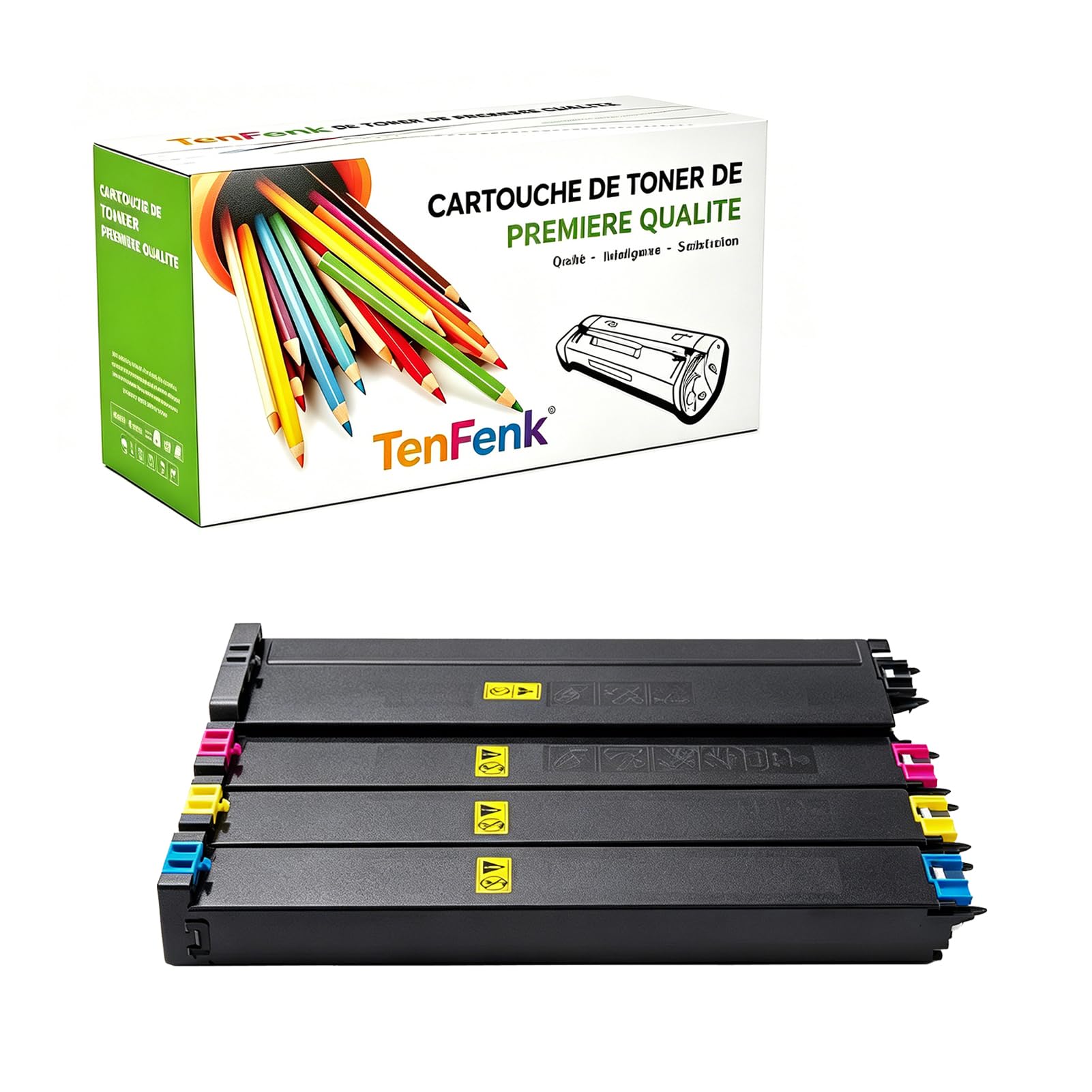 Toner Sharp MX51GT compatible pack 4 couleurs pour corriger les impressions ternes - 7