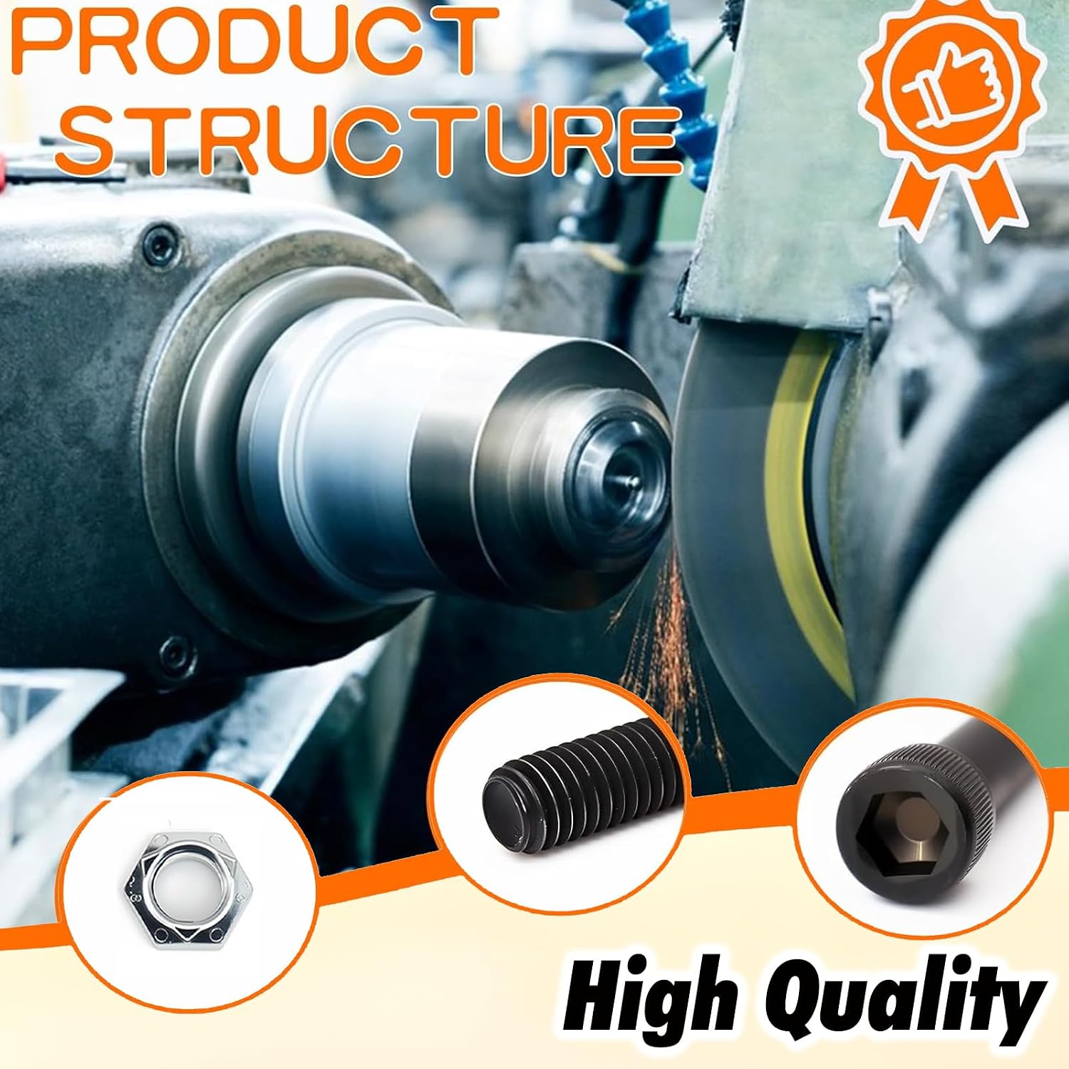 4 Pcs Leaf Spring Center Bolt - 7/16 x 4 Fine Threaded Leaf Bolts with Lock Nuts-Universal for Truck/SUV/Trailer Leaf Packs