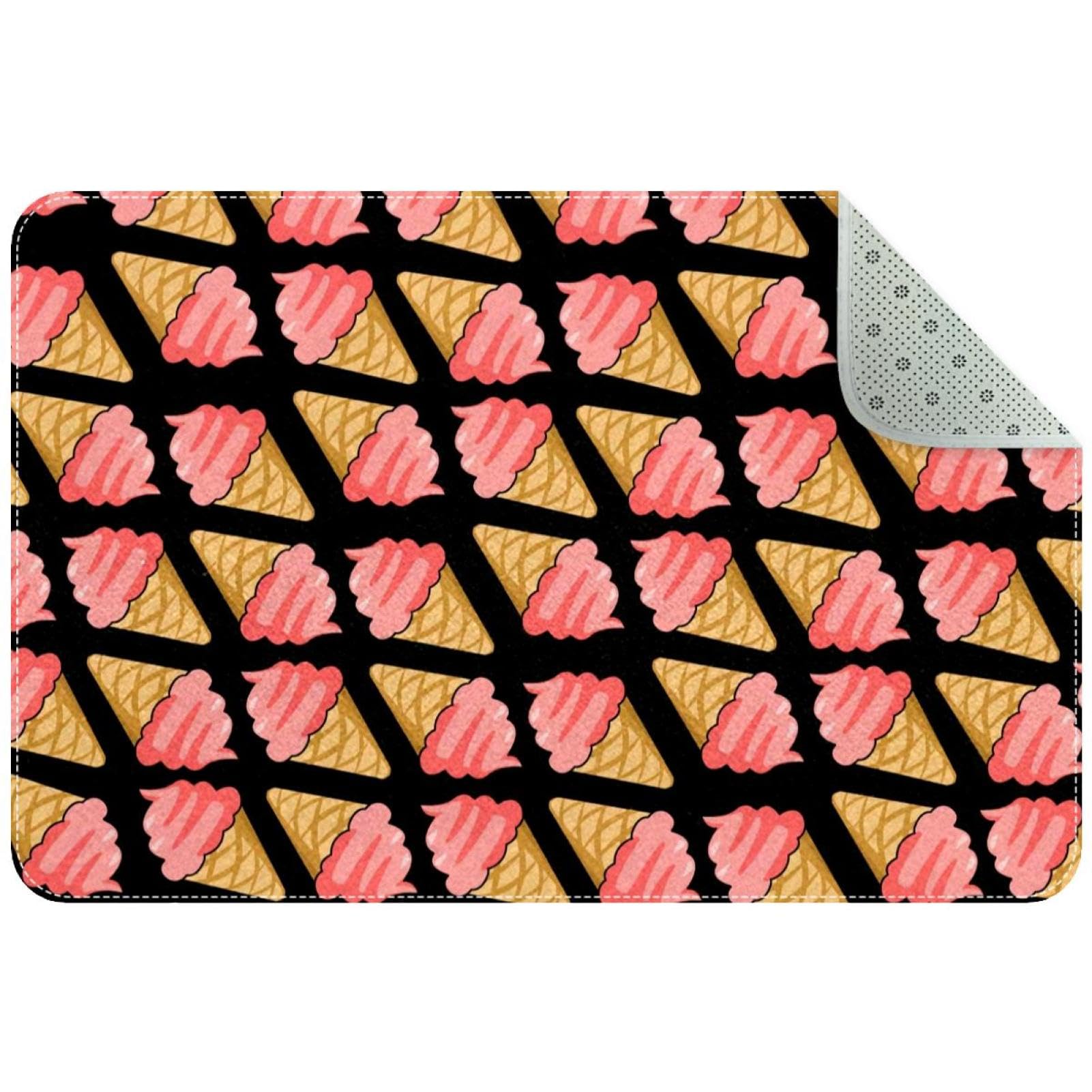 Paillasson crème glacée rectangulaire 80x50 avec envers antidérapant haute sécurité