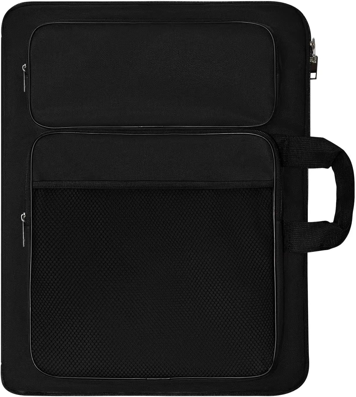 TreochtFUN Art Portfolio Kids Artwork - Artist Bag15 X 18 in for Child Artwork 8K Organizer,A3 portfolio Case For Carrying Artwork With Tote And Backpack (Black)